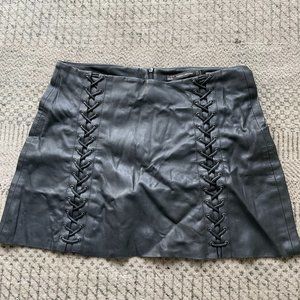 faux leather skirt